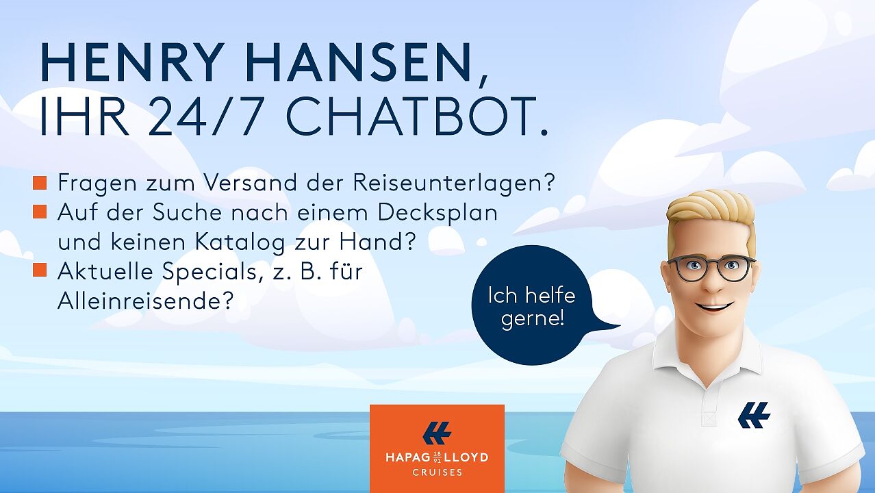 Henry Hansen - Ihr digitaler Assistent für alle Fragen (Denken Sie daran die Statistik-Cookies zu akzeptieren, wenn Sie mit Henry chatten möchten.)